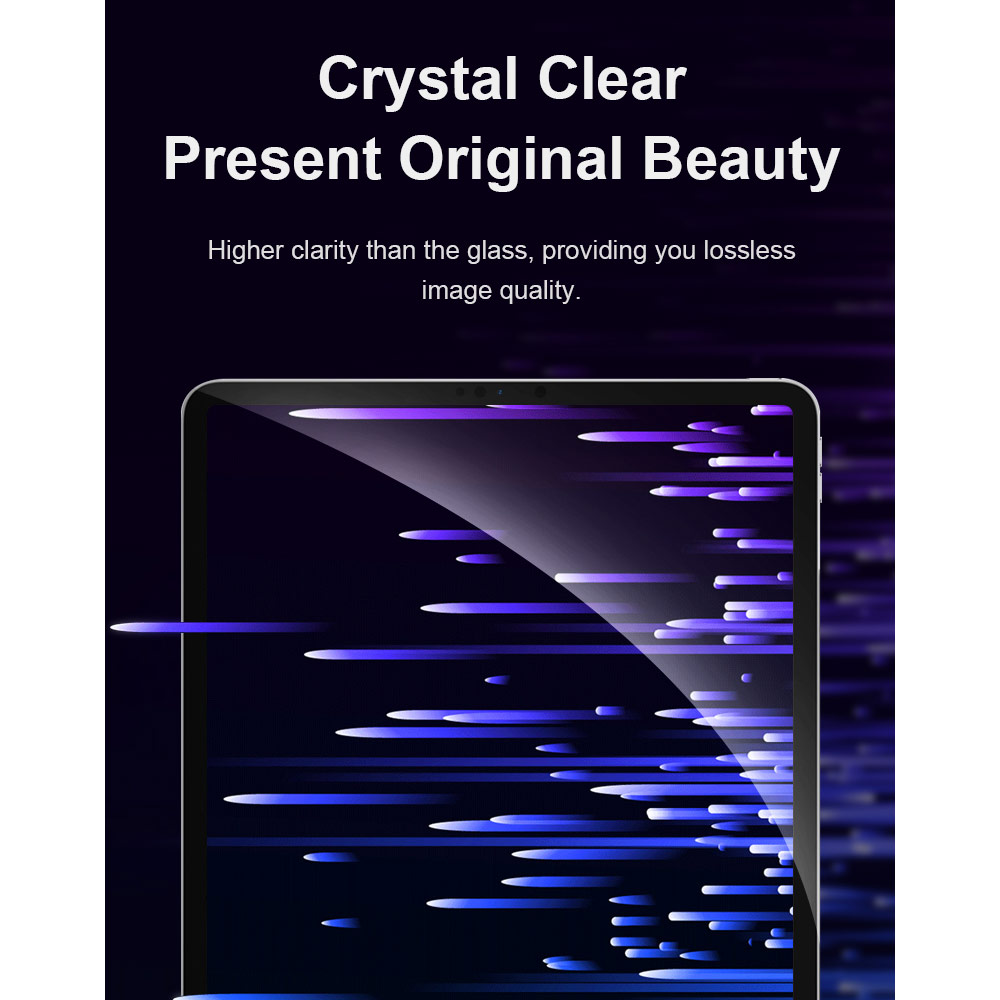 Picture of Apple iPad 10.2 7th gen 2019 Screen Protector | Rock Space Custom Made Crack Proof Explosion Proof Flexible TPU Soft Screen Protector for Tablet iPad up to 11 inches 295mm x 195mm (HD Clear)