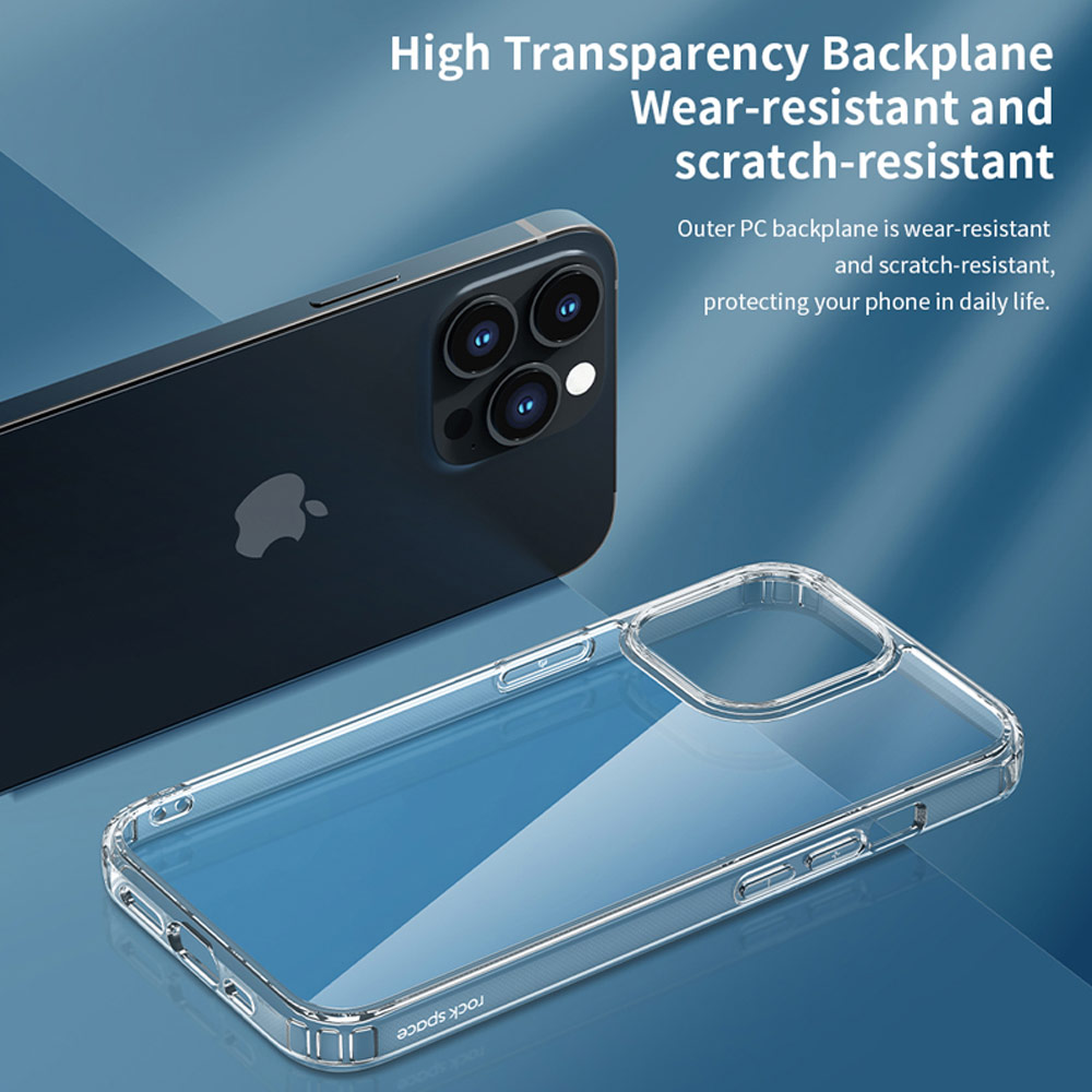 Picture of Apple iPhone 13 Pro Max 6.7 Case | Rock Space Pure Series Soft Protection Case for iPhone 13 Pro Max (Clear)