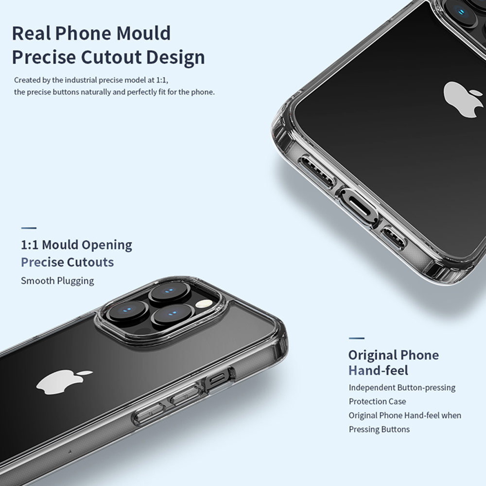 Picture of Apple iPhone 13 Pro Max 6.7 Case | Rock Space Pure Series Soft Protection Case for iPhone 13 Pro Max (Clear)