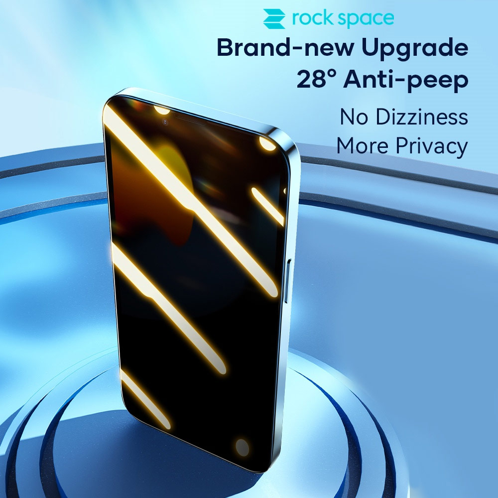 Picture of Apple iPhone 13 Pro Max 6.7  | Rock Space HD Full Coverage Tempered Glass for iPhone 13 Pro Max 6.7 (Privacy Anti View Anti Peep)