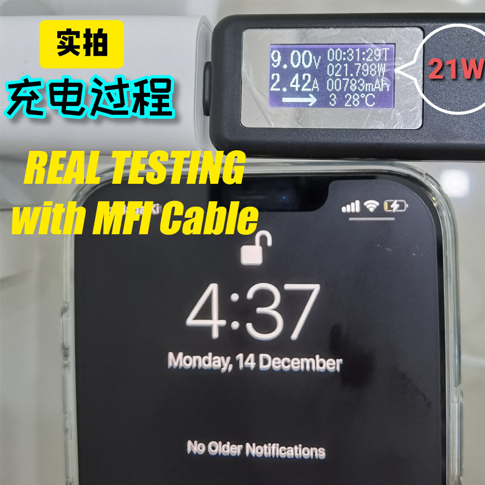 Picture of Rock High Quaity MFI Certified Original Chip PD 20W Fast Charge Type C to Lightning Cable for iPhone 11 Pro Max iPhone 12 Pro Max 100cm  (White)