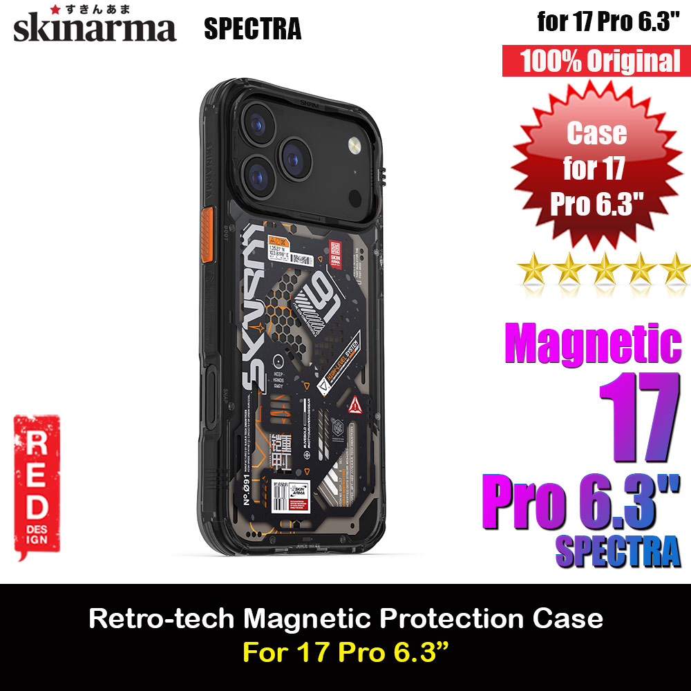 Picture of Skinarma Spectra Magcharge Drop Protection Case for iPhone 17 Pro 6.3 (Black) Apple iPhone 17 Pro 6.3- Apple iPhone 17 Pro 6.3 Cases, Apple iPhone 17 Pro 6.3 Covers, iPad Cases and a wide selection of Apple iPhone 17 Pro 6.3 Accessories in Malaysia, Sabah, Sarawak and Singapore 