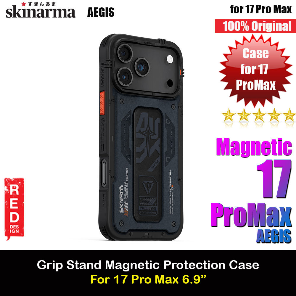 Picture of Skinarma Aegis Magcharge Grip Stand Droop Protection Case for iPhone 17 Pro Max 6.9 (Navy) Apple iPhone 17 Pro Max 6.9- Apple iPhone 17 Pro Max 6.9 Cases, Apple iPhone 17 Pro Max 6.9 Covers, iPad Cases and a wide selection of Apple iPhone 17 Pro Max 6.9 Accessories in Malaysia, Sabah, Sarawak and Singapore 