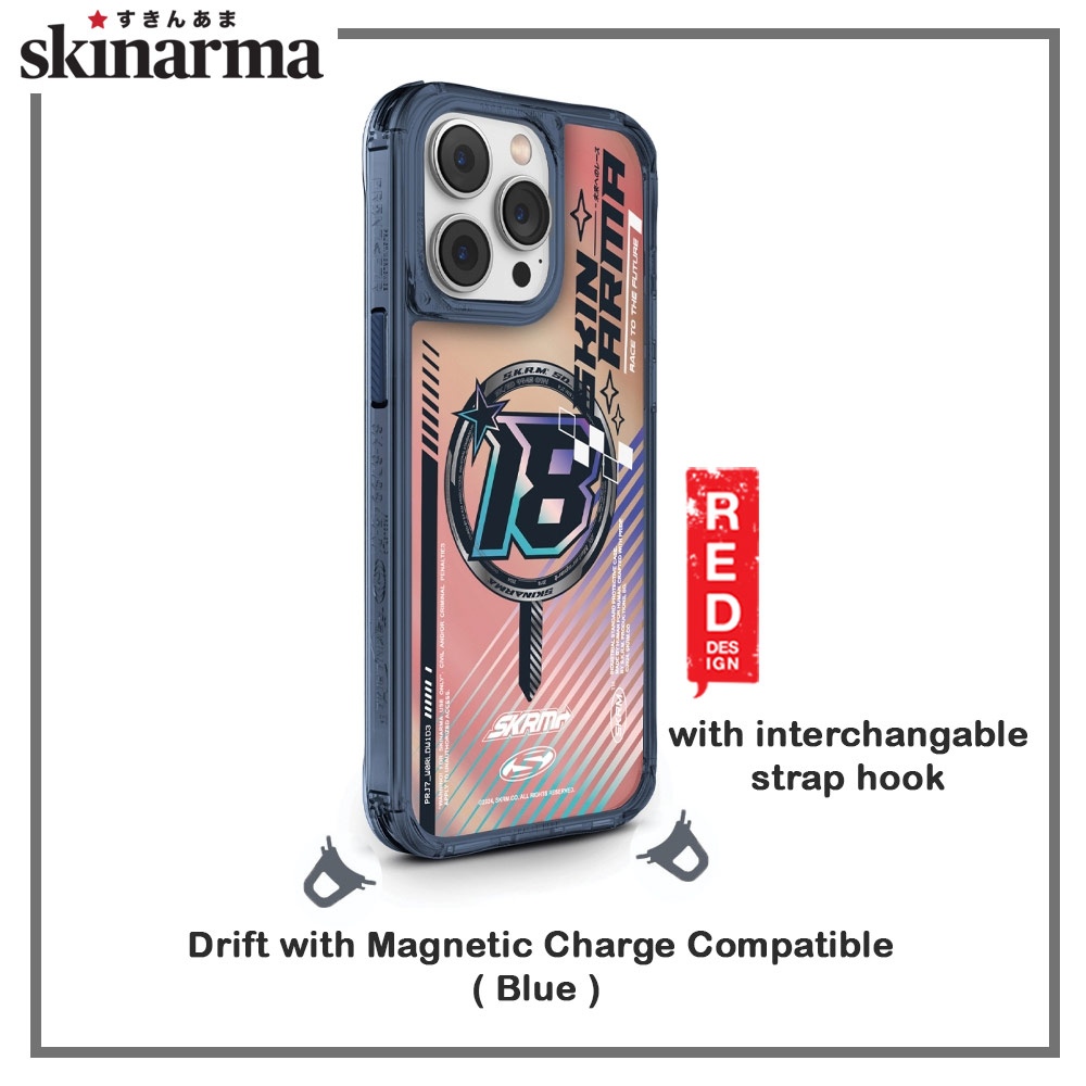Picture of Apple iPhone 15 6.1 Case | Skinarma Magnetic Charge Drop Protection Case for iPhone 15 6.1 (Hologram Blue)