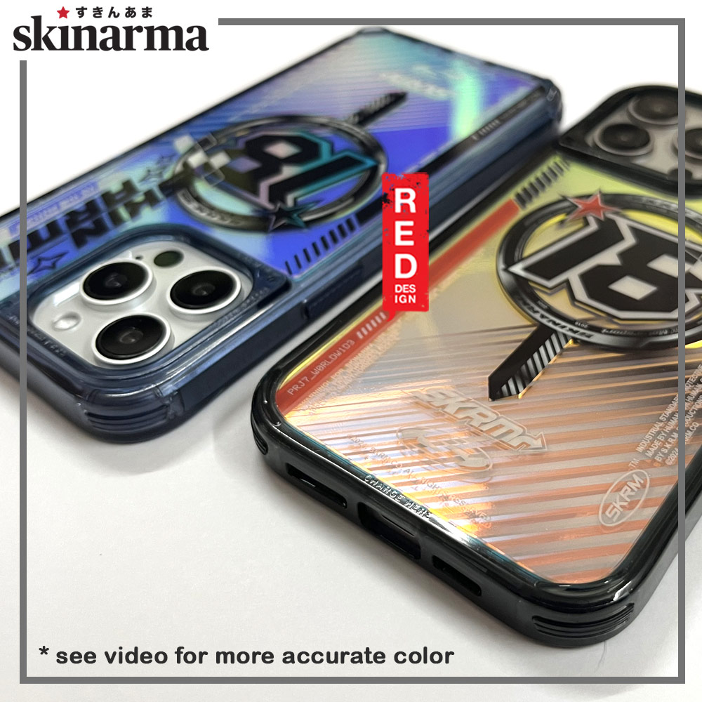 Picture of Apple iPhone 15 6.1 Case | Skinarma Magnetic Charge Drop Protection Case for iPhone 15 6.1 (Hologram Blue)