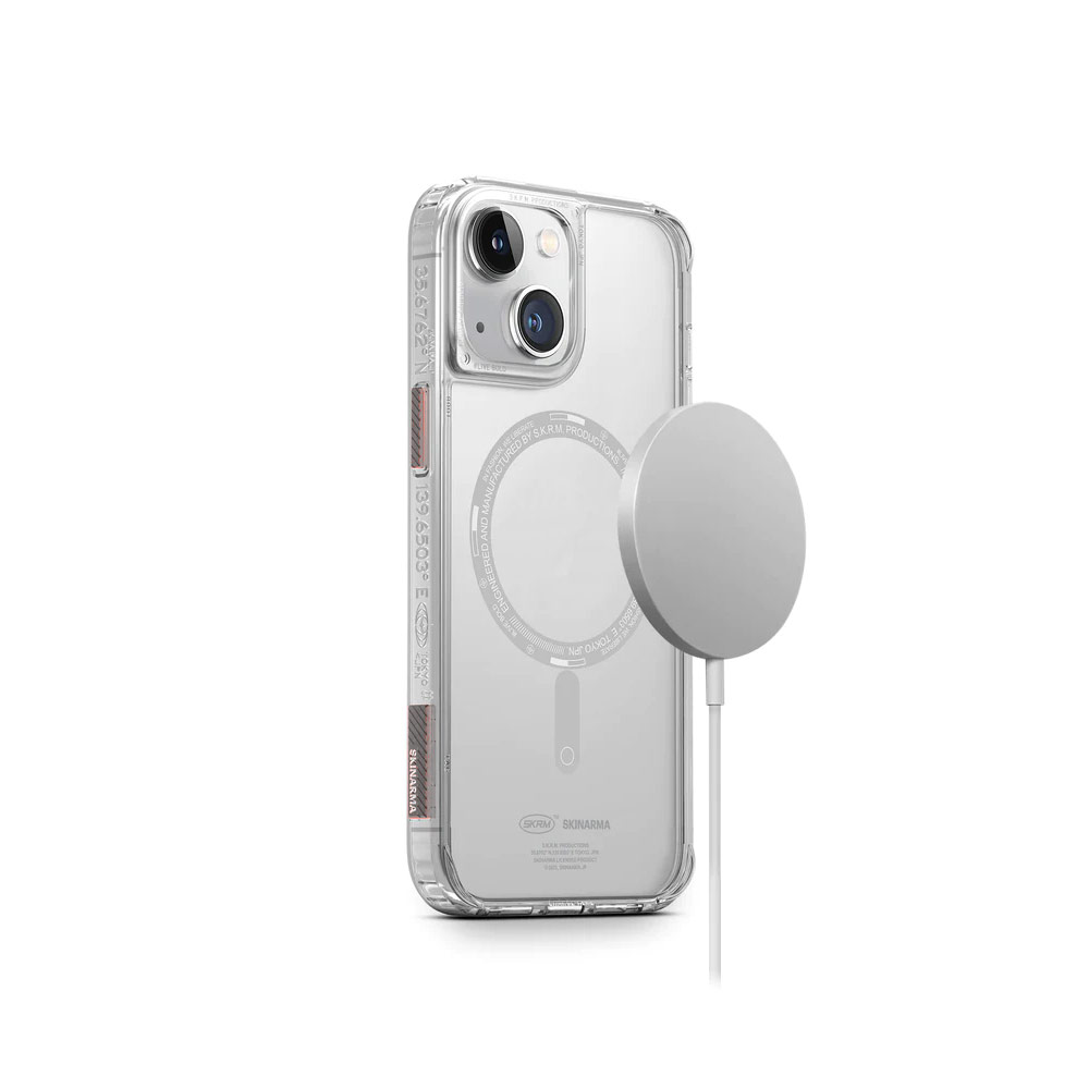 Picture of Apple iPhone 14 Plus 6.7 Case | Skinarma Saido MagCharge Series Drop Protection Case with Magsafe Magnetic Charging Compatible for iPhone 14 Plus 6.7 (Clear)
