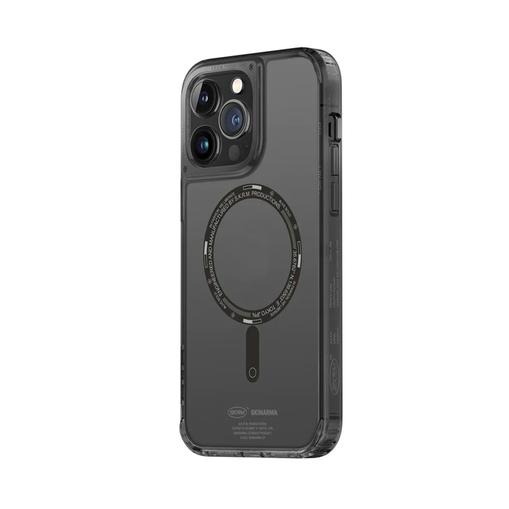 Picture of Apple iPhone 14 Pro Max 6.7 Case | Skinarma Saido MagCharge Series Drop Protection Case with Magsafe Magnetic Charging Compatible for iPhone 14 Pro Max 6.7 (Smoke)