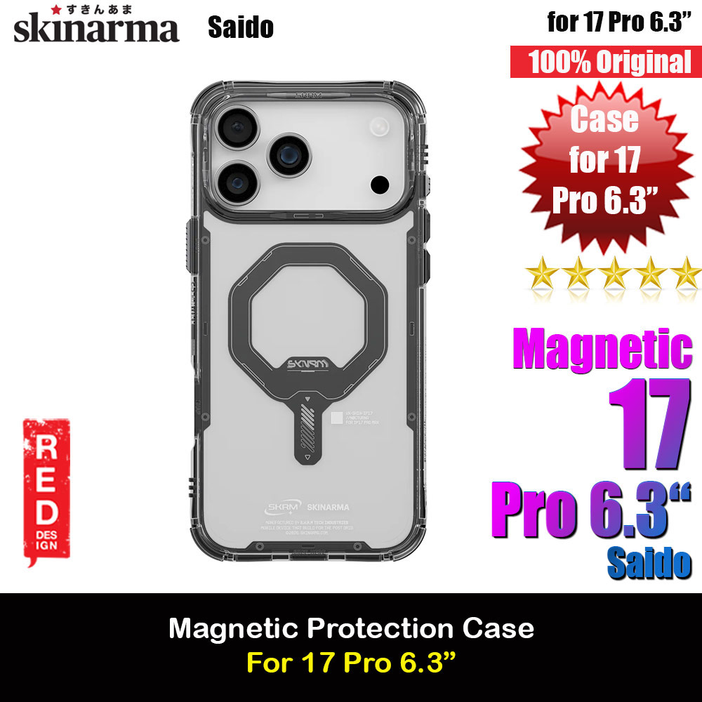 Picture of Skinarma Saido Magcharge Drop Protection Case for iPhone 17 Pro 6.3 (Graphite) Apple iPhone 17 Pro 6.3- Apple iPhone 17 Pro 6.3 Cases, Apple iPhone 17 Pro 6.3 Covers, iPad Cases and a wide selection of Apple iPhone 17 Pro 6.3 Accessories in Malaysia, Sabah, Sarawak and Singapore 