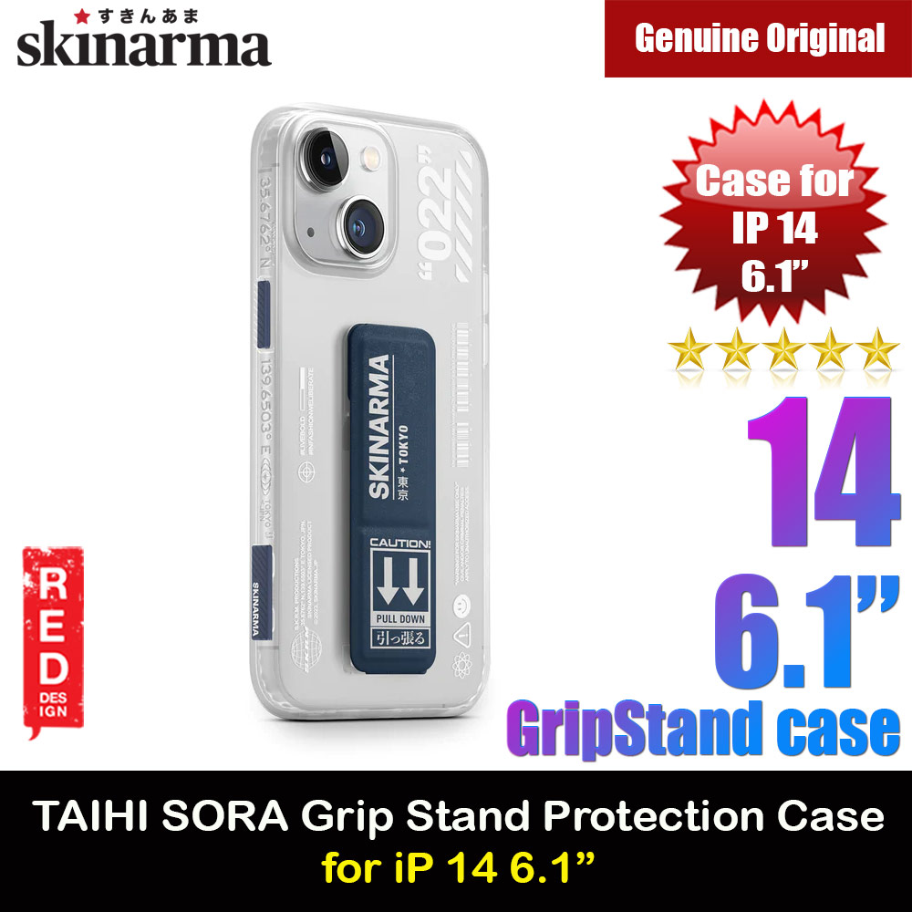 Picture of Skinarma Taihi Sora 4 Corners Drop Protection Grip Stand Case for iPhone 14 6.1 (Blue) Apple iPhone 14 6.1- Apple iPhone 14 6.1 Cases, Apple iPhone 14 6.1 Covers, iPad Cases and a wide selection of Apple iPhone 14 6.1 Accessories in Malaysia, Sabah, Sarawak and Singapore 