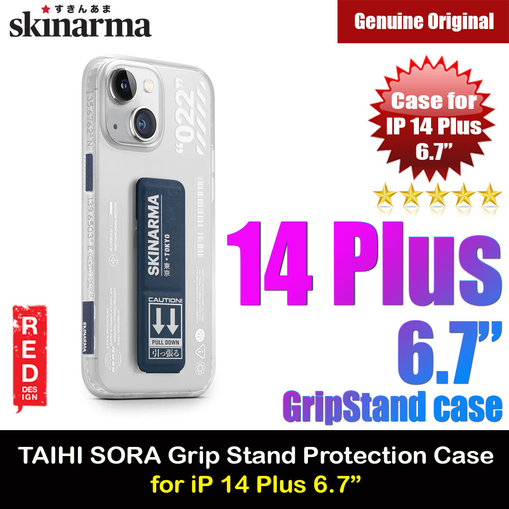 Picture of Skinarma Taihi Sora 4 Corners Drop Protection Grip Stand Case for iPhone 14 Plus 6.7 (Blue) Apple iPhone 14 Plus 6.7- Apple iPhone 14 Plus 6.7 Cases, Apple iPhone 14 Plus 6.7 Covers, iPad Cases and a wide selection of Apple iPhone 14 Plus 6.7 Accessories in Malaysia, Sabah, Sarawak and Singapore 