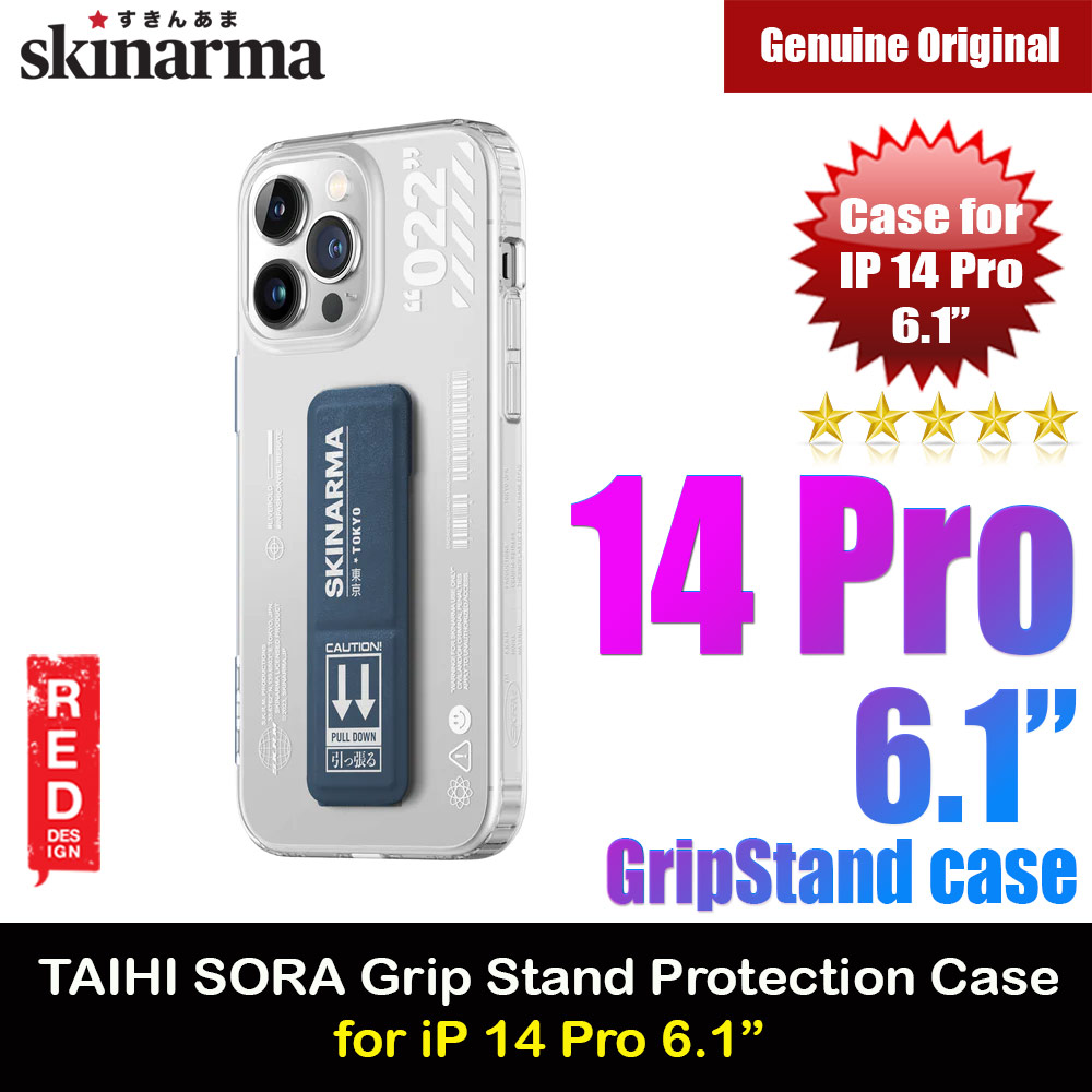 Picture of Skinarma Taihi Sora 4 Corners Drop Protection Grip Stand Case for iPhone 14 Pro 6.1 (Blue) Apple iPhone 14 Pro 6.1- Apple iPhone 14 Pro 6.1 Cases, Apple iPhone 14 Pro 6.1 Covers, iPad Cases and a wide selection of Apple iPhone 14 Pro 6.1 Accessories in Malaysia, Sabah, Sarawak and Singapore 