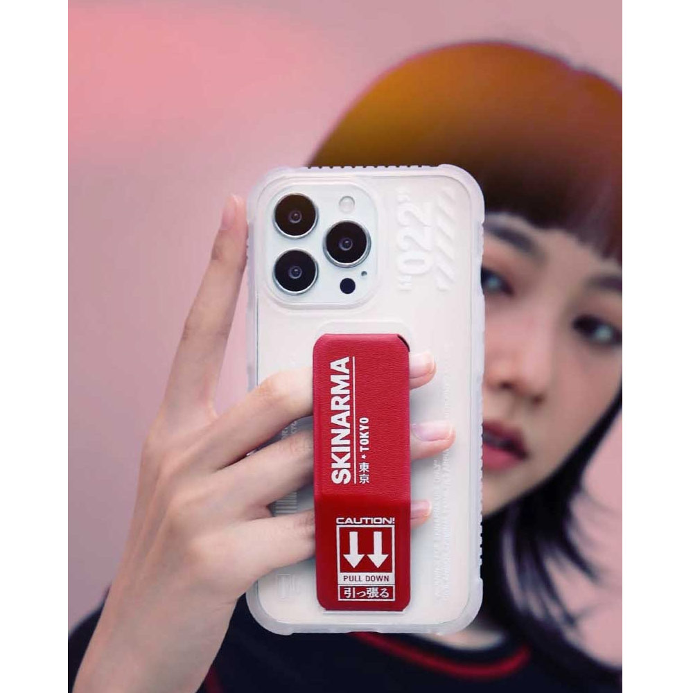 Picture of Apple iPhone 14 Plus 6.7 Case | Skinarma Taihi Sora 4 Corners Drop Protection Grip Stand Case for iPhone 14 Plus 6.7 (Red)