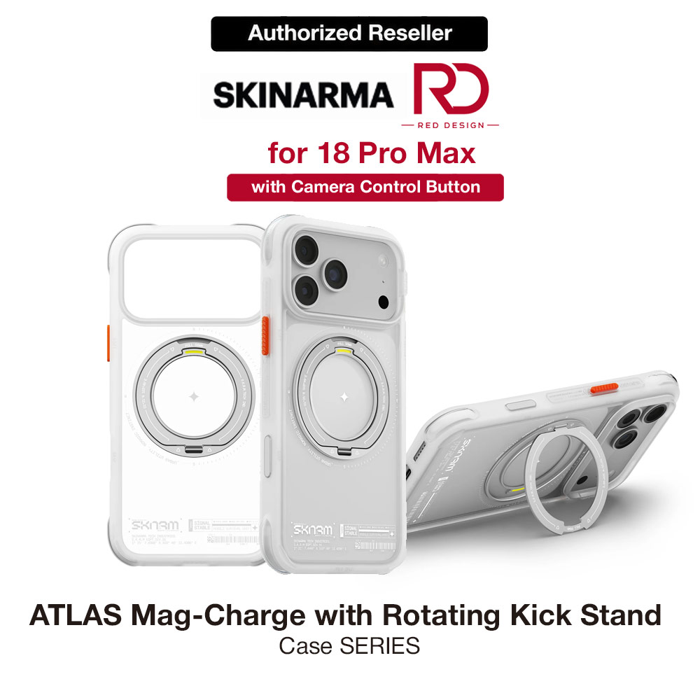 Picture of Skinarma Atlas Magnetic Charge 360° Rotatable Kickstand Drop Protection Case for iPhone 18 Pro Max 6.9 - Frost Apple iPhone 18 Pro Max- Apple iPhone 18 Pro Max Cases, Apple iPhone 18 Pro Max Covers, iPad Cases and a wide selection of Apple iPhone 18 Pro Max Accessories in Malaysia, Sabah, Sarawak and Singapore 