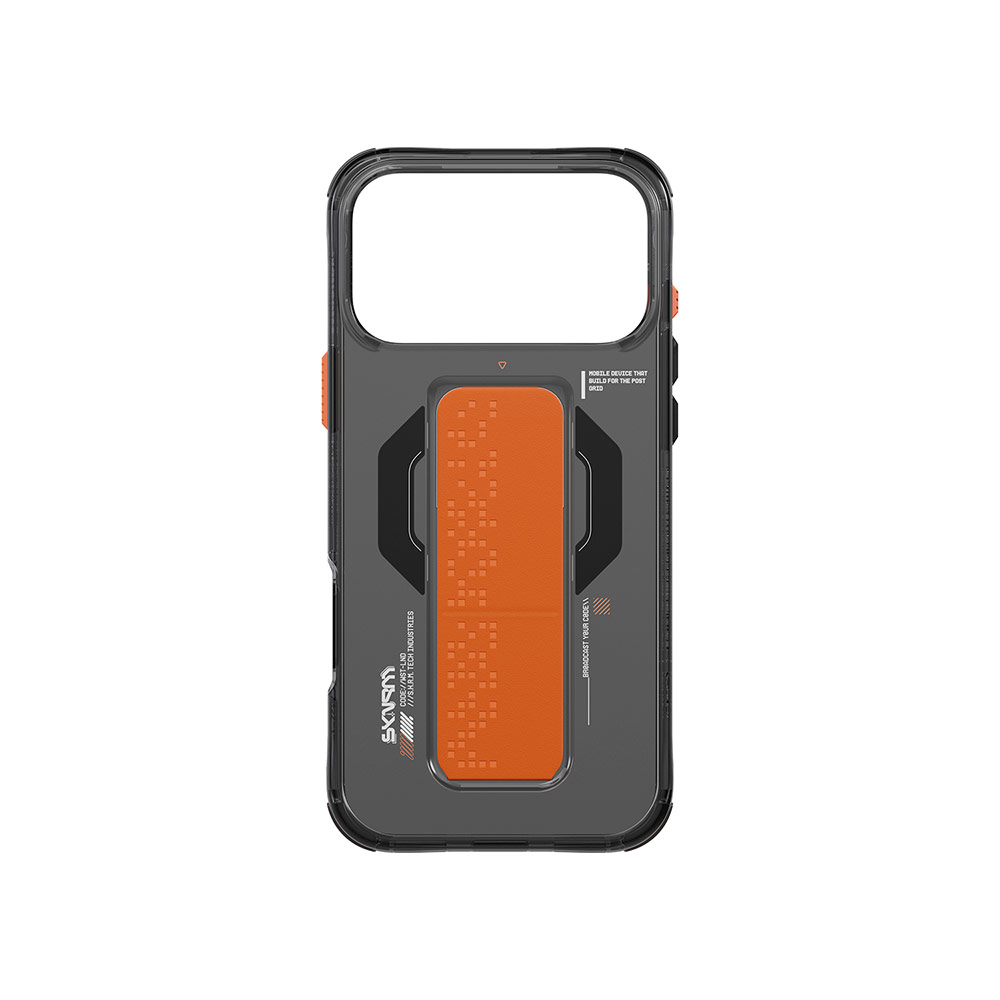 Picture of Apple iPhone 17 Pro Max 6.9 Case | Skinarma Haxa Magcharge Grip Stand Droop Protection Case for iPhone 17 Pro Max 6.9 (Graphite)