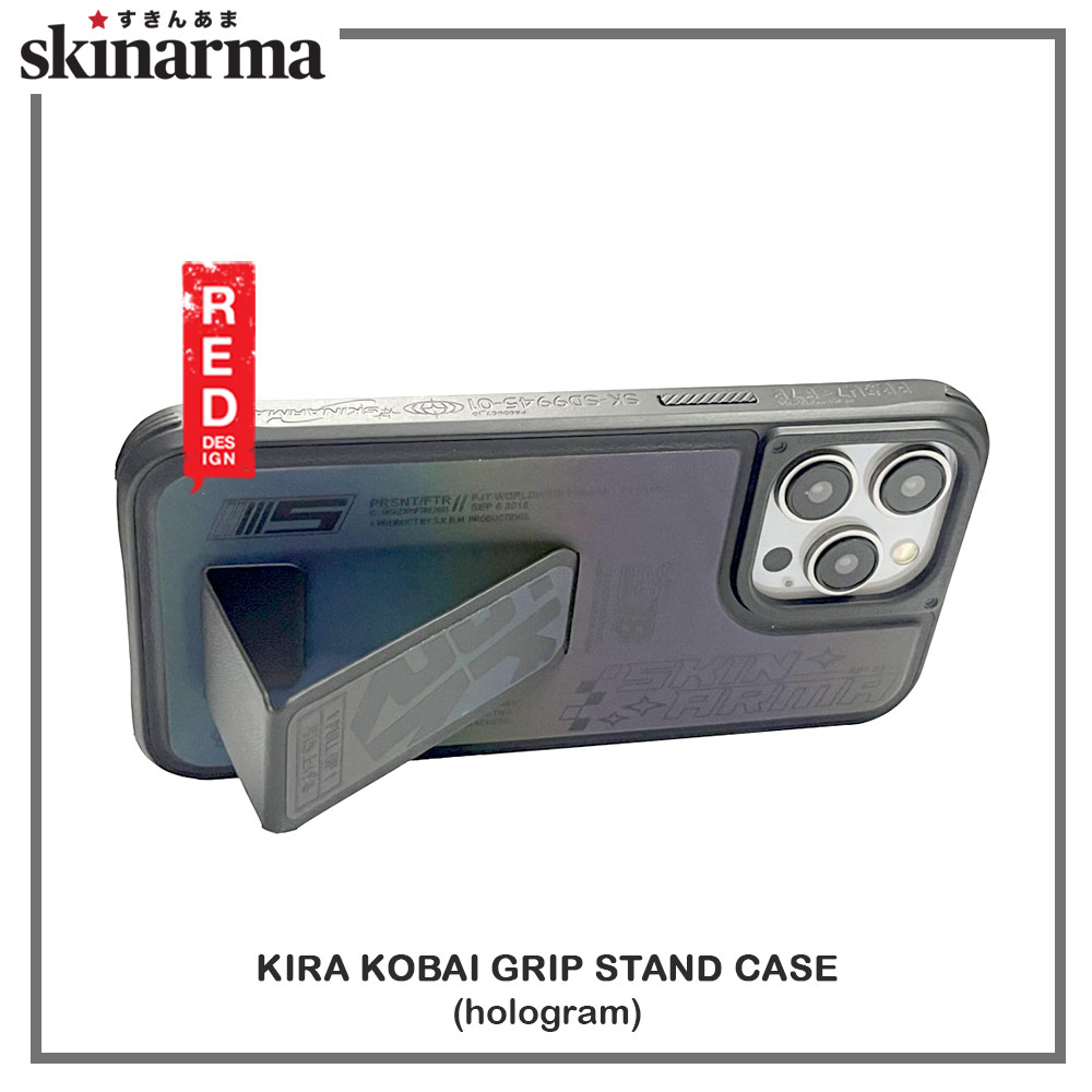 Picture of Apple iPhone 15 Pro Max 6.7 Case | Skinarma Magnetic Charge Kickstand Grip Stand Drop Protection Case for iPhone 15 Pro Max 6.7 (Kira Kobai Hologram)