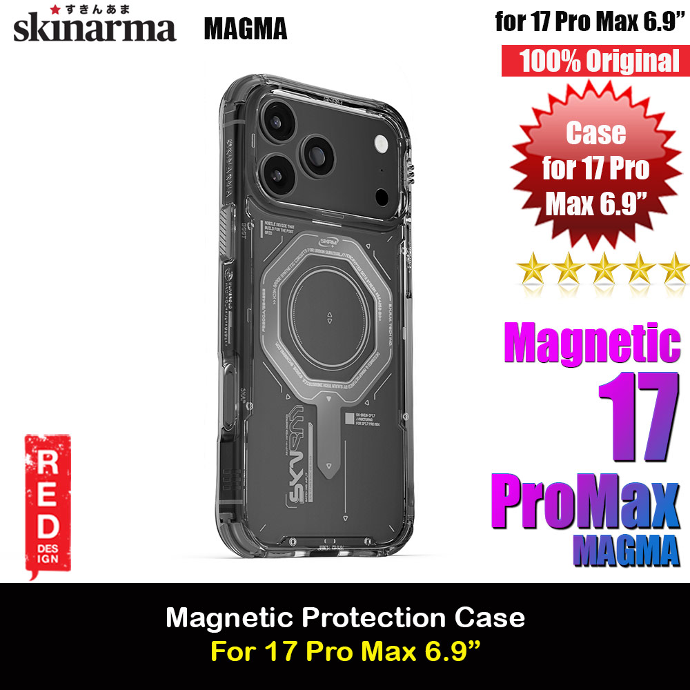 Picture of Skinarma Magma Magcharge Drop Protection Case for iPhone 17 Pro Max 6.9 (Graphite) Apple iPhone 17 Pro Max 6.9- Apple iPhone 17 Pro Max 6.9 Cases, Apple iPhone 17 Pro Max 6.9 Covers, iPad Cases and a wide selection of Apple iPhone 17 Pro Max 6.9 Accessories in Malaysia, Sabah, Sarawak and Singapore 