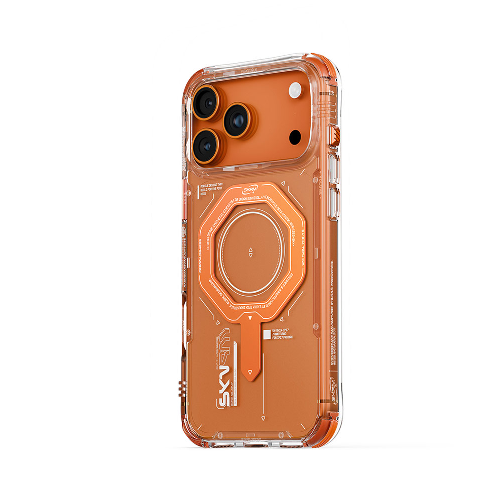 Picture of Apple iPhone 17 Pro 6.3 Case | Skinarma Magma Magcharge Drop Protection Case for iPhone 17 Pro 6.3 (Orange)