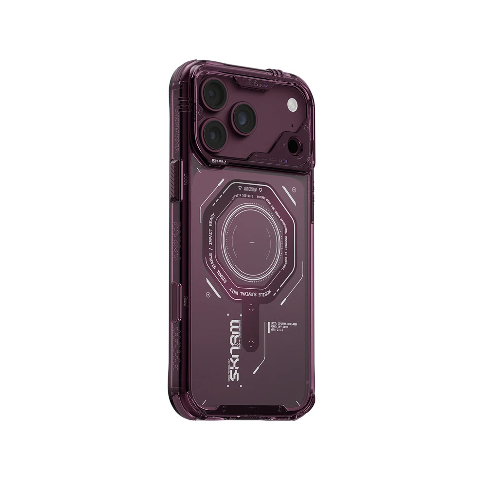 Picture of Apple iPhone 18 Pro Max Case | Skinarma MAGMA Magnetic Charge Drop Protection Case with Camera Control Button for iPhone 18 Pro Max 6.9 - Burgundy