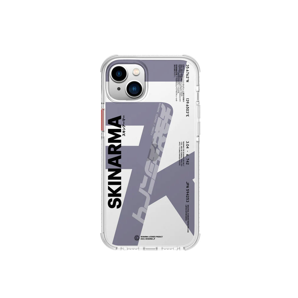 Picture of Apple iPhone 14 Pro 6.1 Case | Skinarma Raku Hybrid Waveline Impact Bumper with Enhanced 4 Corners Drop Protection Case for iPhone 14 Pro 6.1 (Purple)