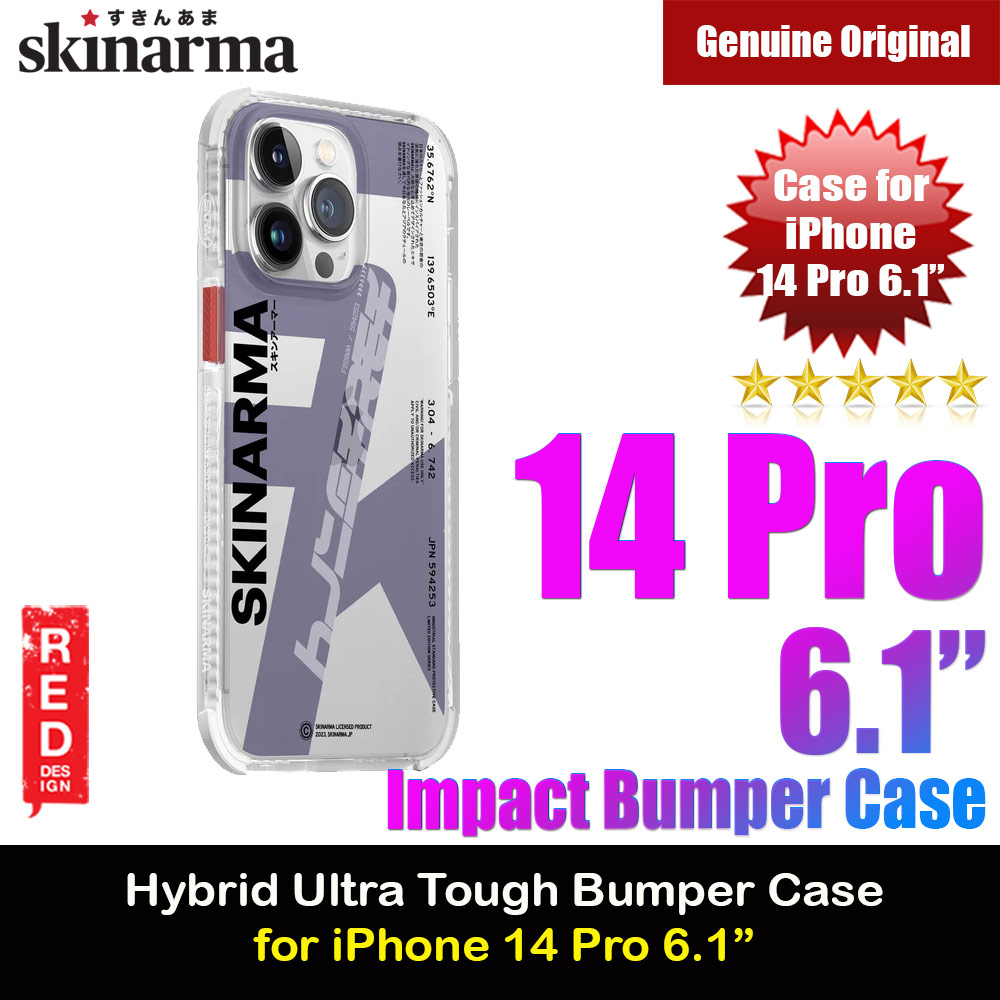 Picture of Skinarma Raku Hybrid Waveline Impact Bumper with Enhanced 4 Corners Drop Protection Case for iPhone 14 Pro 6.1 (Purple) Apple iPhone 14 Pro 6.1- Apple iPhone 14 Pro 6.1 Cases, Apple iPhone 14 Pro 6.1 Covers, iPad Cases and a wide selection of Apple iPhone 14 Pro 6.1 Accessories in Malaysia, Sabah, Sarawak and Singapore 