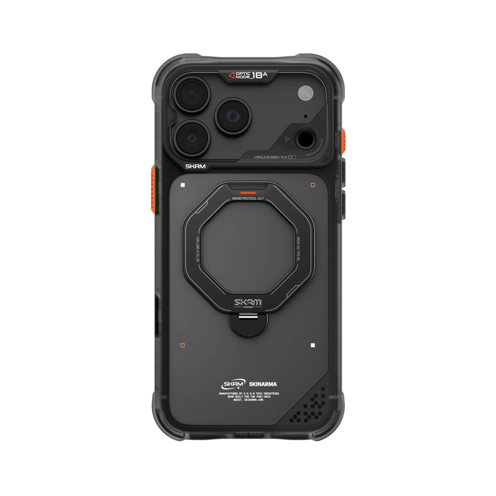 Picture of Apple iPhone 18 Pro Max Case | Skinarma Saturn Magnetic Charge 360° Rotatable Kickstand Drop Protection Case with Camera Control Button for iPhone 18 Pro Max 6.9 - Black