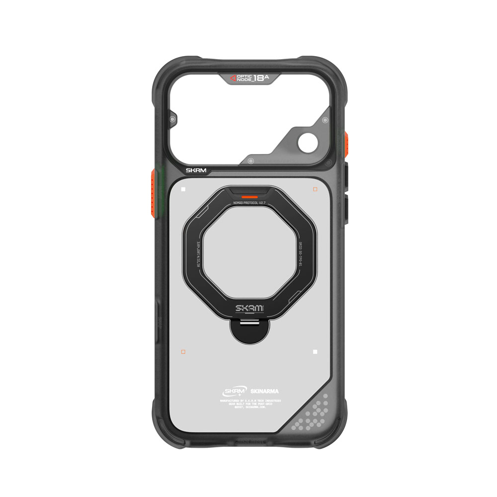 Picture of Apple iPhone 18 Pro Max Case | Skinarma Saturn Magnetic Charge 360° Rotatable Kickstand Drop Protection Case with Camera Control Button for iPhone 18 Pro Max 6.9 - Black