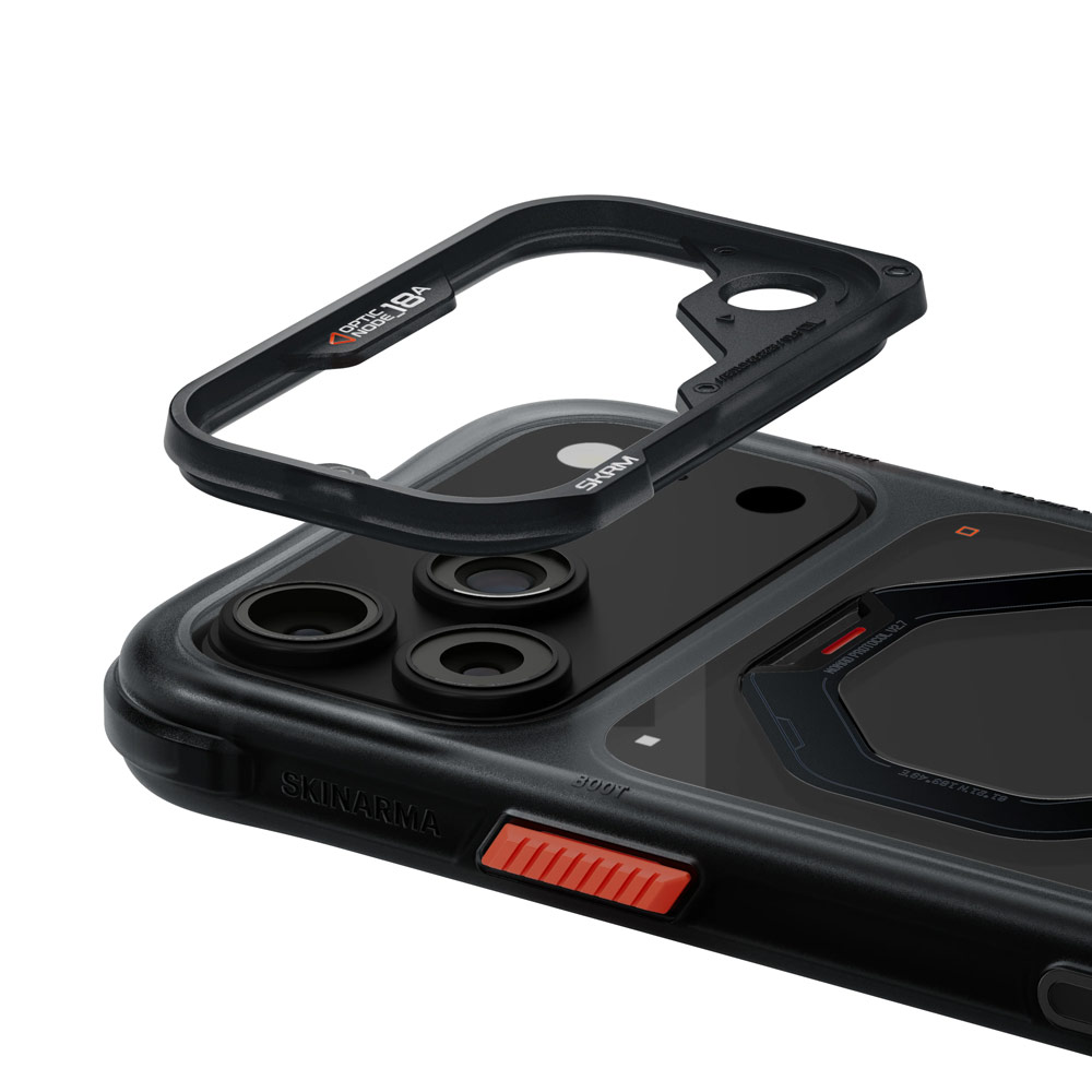Picture of Apple iPhone 18 Pro Max Case | Skinarma Saturn Magnetic Charge 360° Rotatable Kickstand Drop Protection Case with Camera Control Button for iPhone 18 Pro Max 6.9 - Black