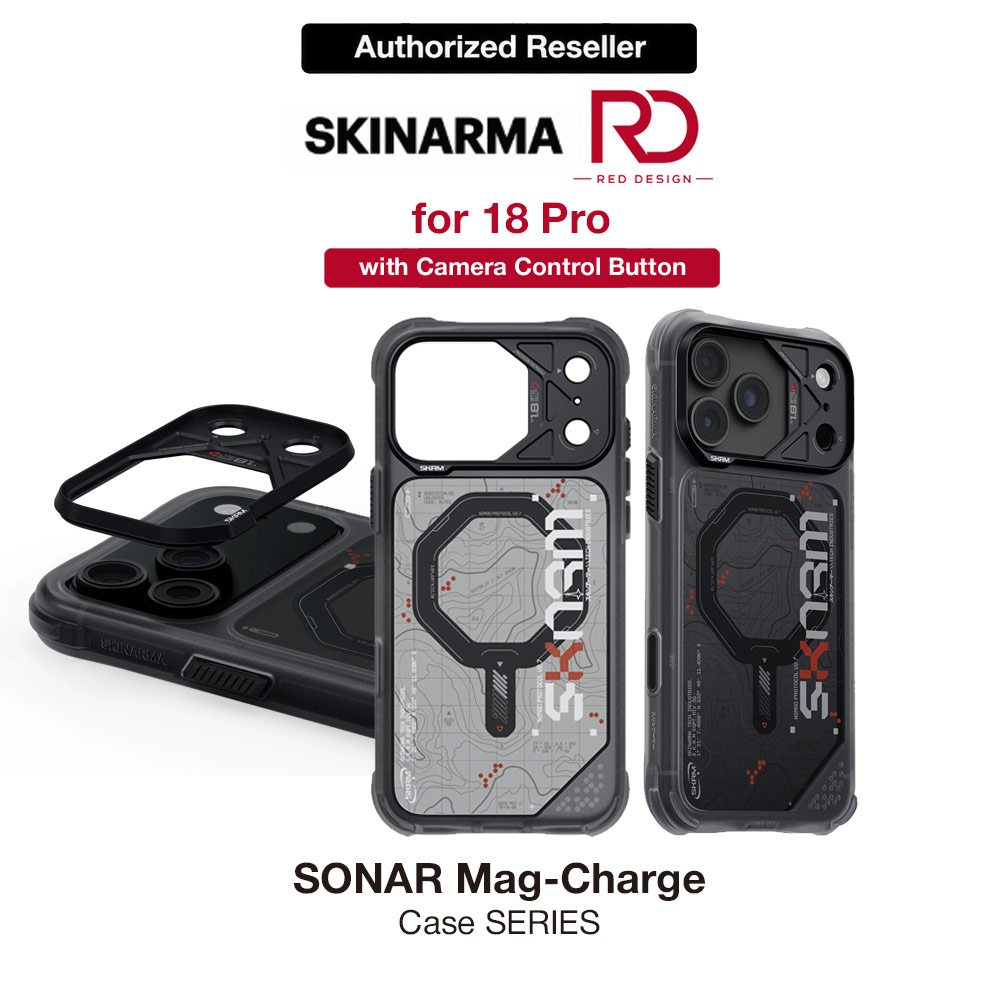 Picture of Skinarma Sonar Magnetic Charge Drop Protection Case with Camera Control Button for iPhone 18 Pro 6.3 - Black Apple iPhone 18 Pro- Apple iPhone 18 Pro Cases, Apple iPhone 18 Pro Covers, iPad Cases and a wide selection of Apple iPhone 18 Pro Accessories in Malaysia, Sabah, Sarawak and Singapore 