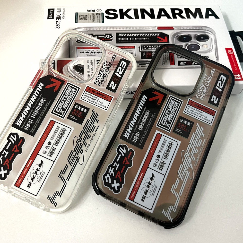 Picture of Apple iPhone 14 Pro 6.1 Case | Skinarma Taito Hybrid Waveline Impact Bumper with Enhanced 4 Corners Drop Protection Case for iPhone 14 Pro 6.1 (Clear)