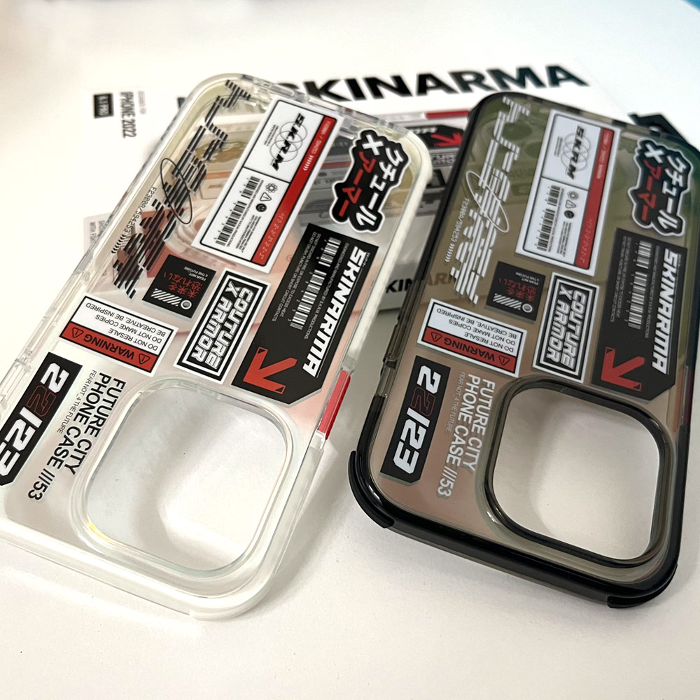 Picture of Apple iPhone 14 Pro 6.1 Case | Skinarma Taito Hybrid Waveline Impact Bumper with Enhanced 4 Corners Drop Protection Case for iPhone 14 Pro 6.1 (Clear)