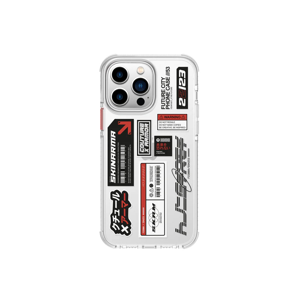 Picture of Apple iPhone 14 Pro 6.1 Case | Skinarma Taito Hybrid Waveline Impact Bumper with Enhanced 4 Corners Drop Protection Case for iPhone 14 Pro 6.1 (Clear)