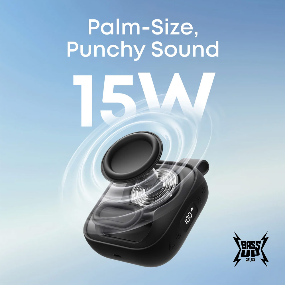 Picture of ANKER soundcore Boom Go 3i Portable Outdoor Small Size Speaker 15W Bass 24 Hours Playtime Waterproof Bluetooth (Black)