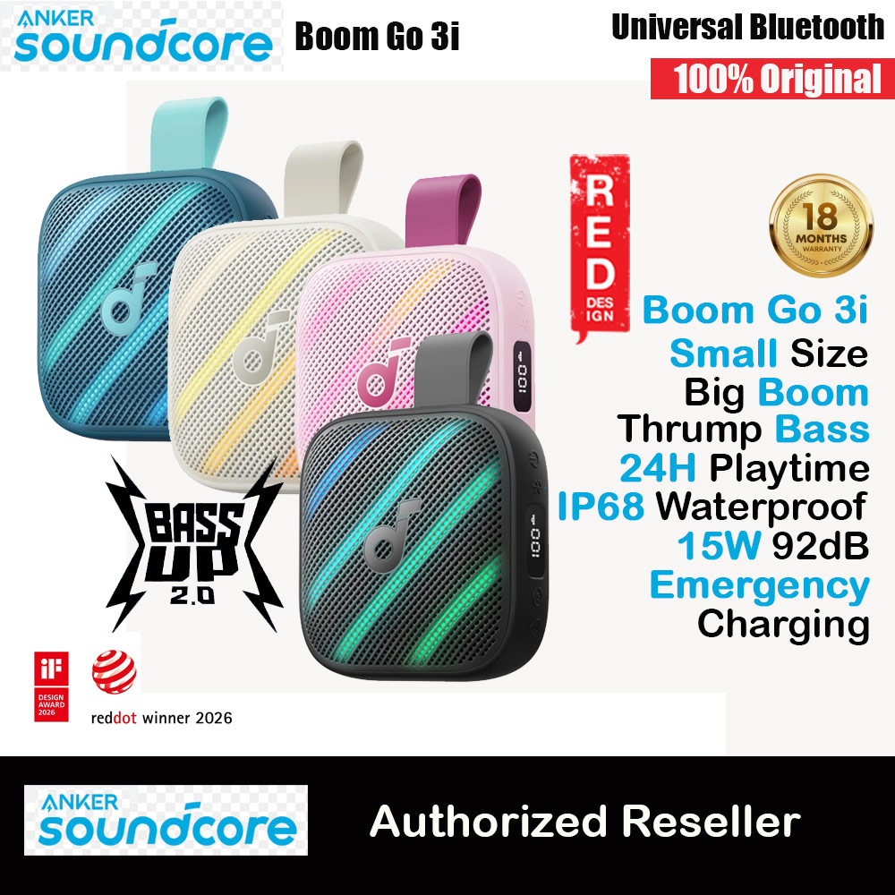 Picture of ANKER soundcore Boom Go 3i Portable Outdoor Small Size Speaker 15W Bass 24 Hours Playtime Waterproof Bluetooth (Blue)