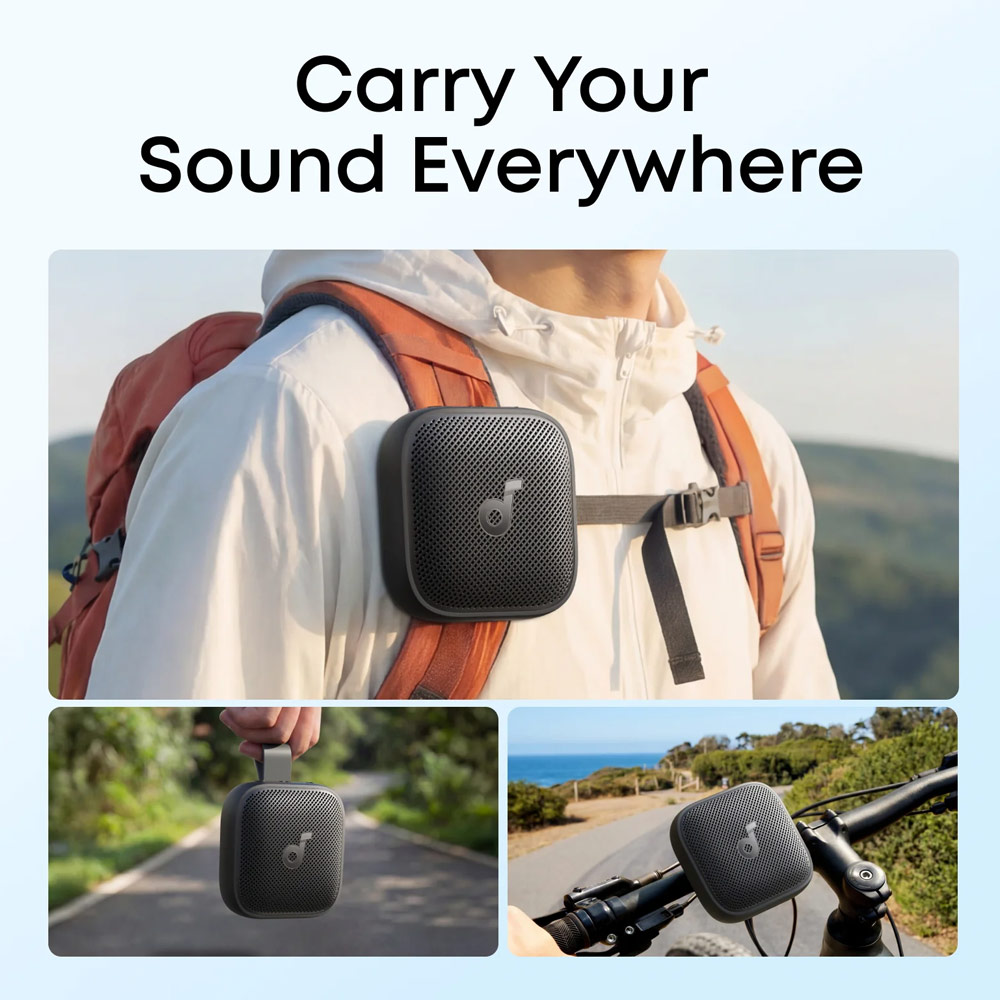 Picture of ANKER soundcore Boom Go 3i Portable Outdoor Small Size Speaker 15W Bass 24 Hours Playtime Waterproof Bluetooth (Black)