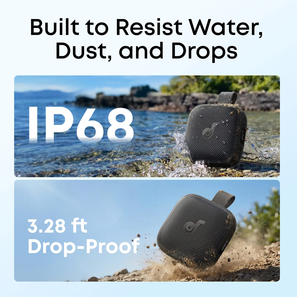 Picture of ANKER soundcore Boom Go 3i Portable Outdoor Small Size Speaker 15W Bass 24 Hours Playtime Waterproof Bluetooth (Black)