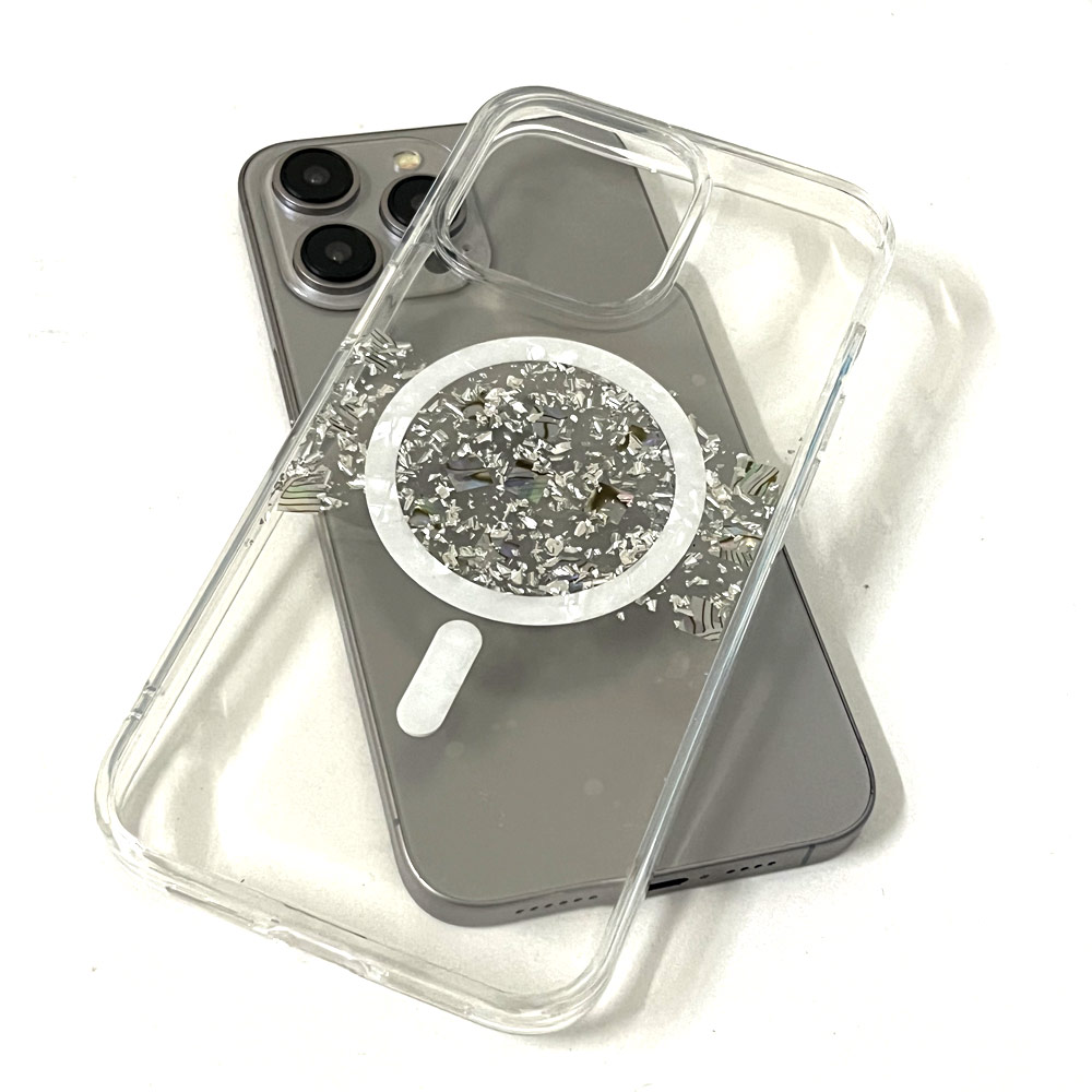 Picture of Apple iPhone 15 Pro Max 6.7 Case | Red Design Choices Starlight Shining Magnetic Magsafe Compatible Case for Apple iPhone 15 Pro Max 6.7 (Silver)