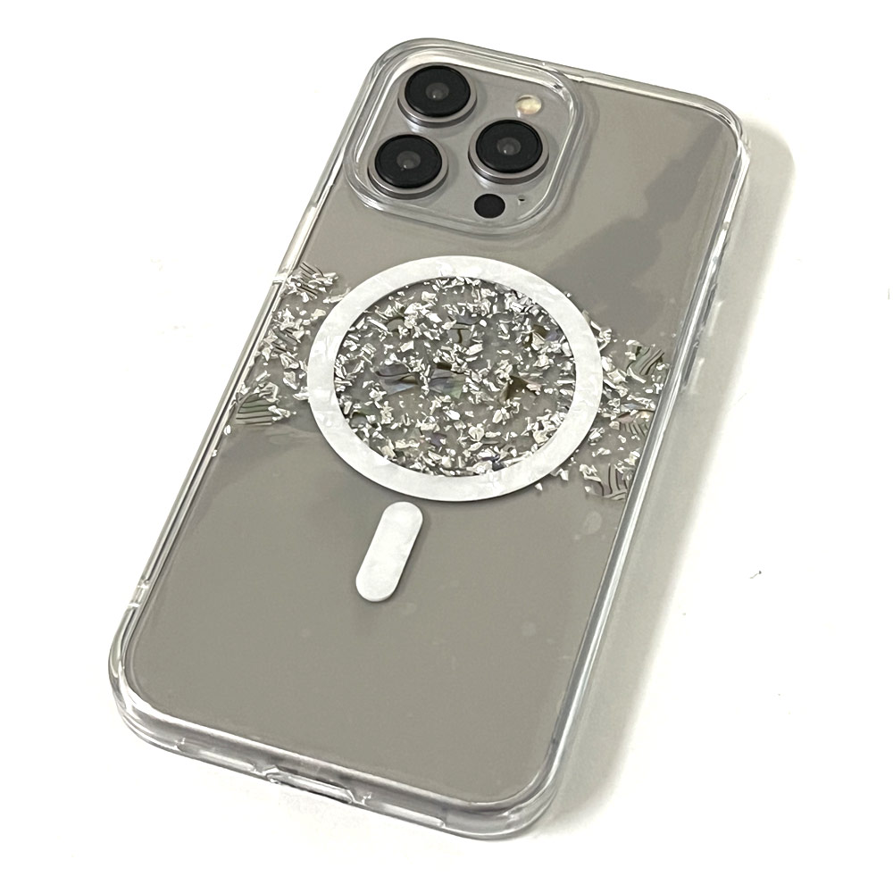 Picture of Apple iPhone 15 Pro Max 6.7 Case | Red Design Choices Starlight Shining Magnetic Magsafe Compatible Case for Apple iPhone 15 Pro Max 6.7 (Silver)