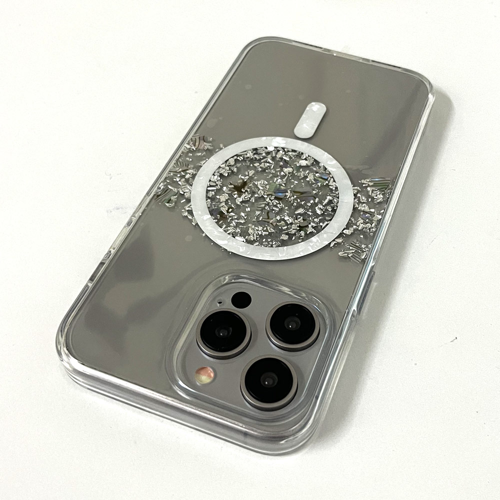 Picture of Apple iPhone 15 Pro Max 6.7 Case | Red Design Choices Starlight Shining Magnetic Magsafe Compatible Case for Apple iPhone 15 Pro Max 6.7 (Silver)