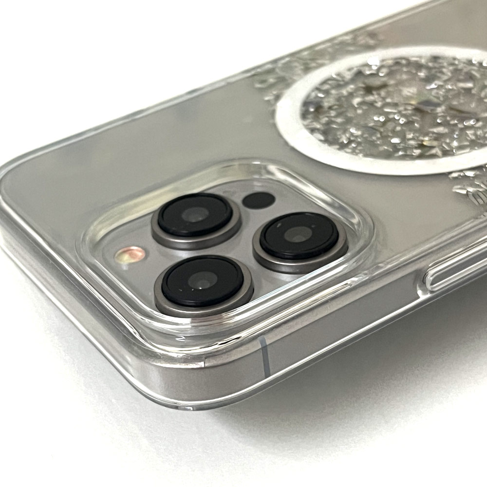 Picture of Apple iPhone 15 Pro Max 6.7 Case | Red Design Choices Starlight Shining Magnetic Magsafe Compatible Case for Apple iPhone 15 Pro Max 6.7 (Silver)