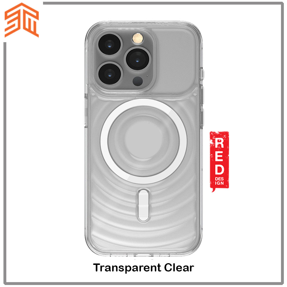 Picture of Apple iPhone 15 Pro 6.1 Case | STM Reawaken Ripple Drop Magnetic Protection Transparent Case for iPhone 15 Pro 6.1 (Clear)