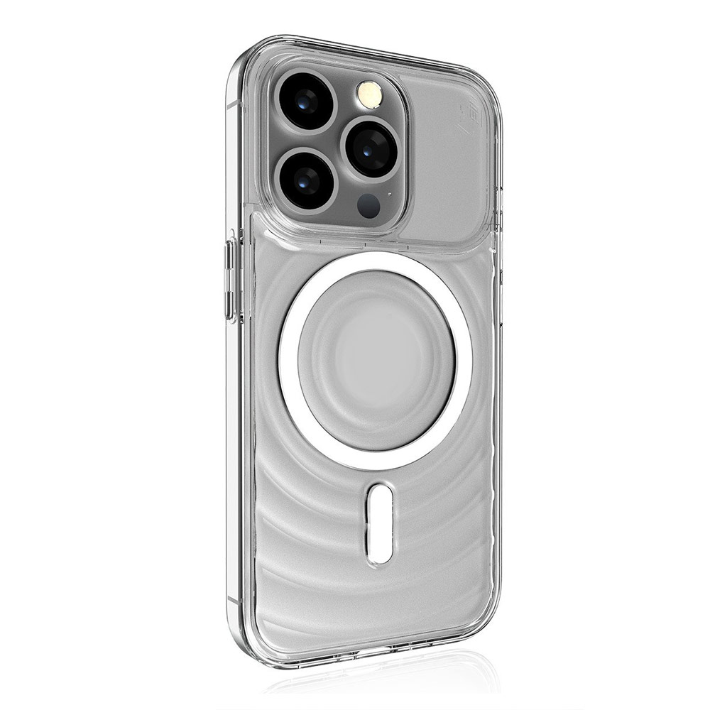 Picture of Apple iPhone 15 Pro 6.1 Case | STM Reawaken Ripple Drop Magnetic Protection Transparent Case for iPhone 15 Pro 6.1 (Clear)