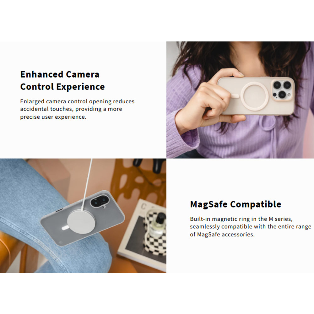 Picture of Apple iPhone 16 Pro 6.3 Case | Switcheasy 0.35mm Ultra Slim Thin Msafe Magnetic Compatible Case for  iPhone 16 Pro 6.1 (Titanium)