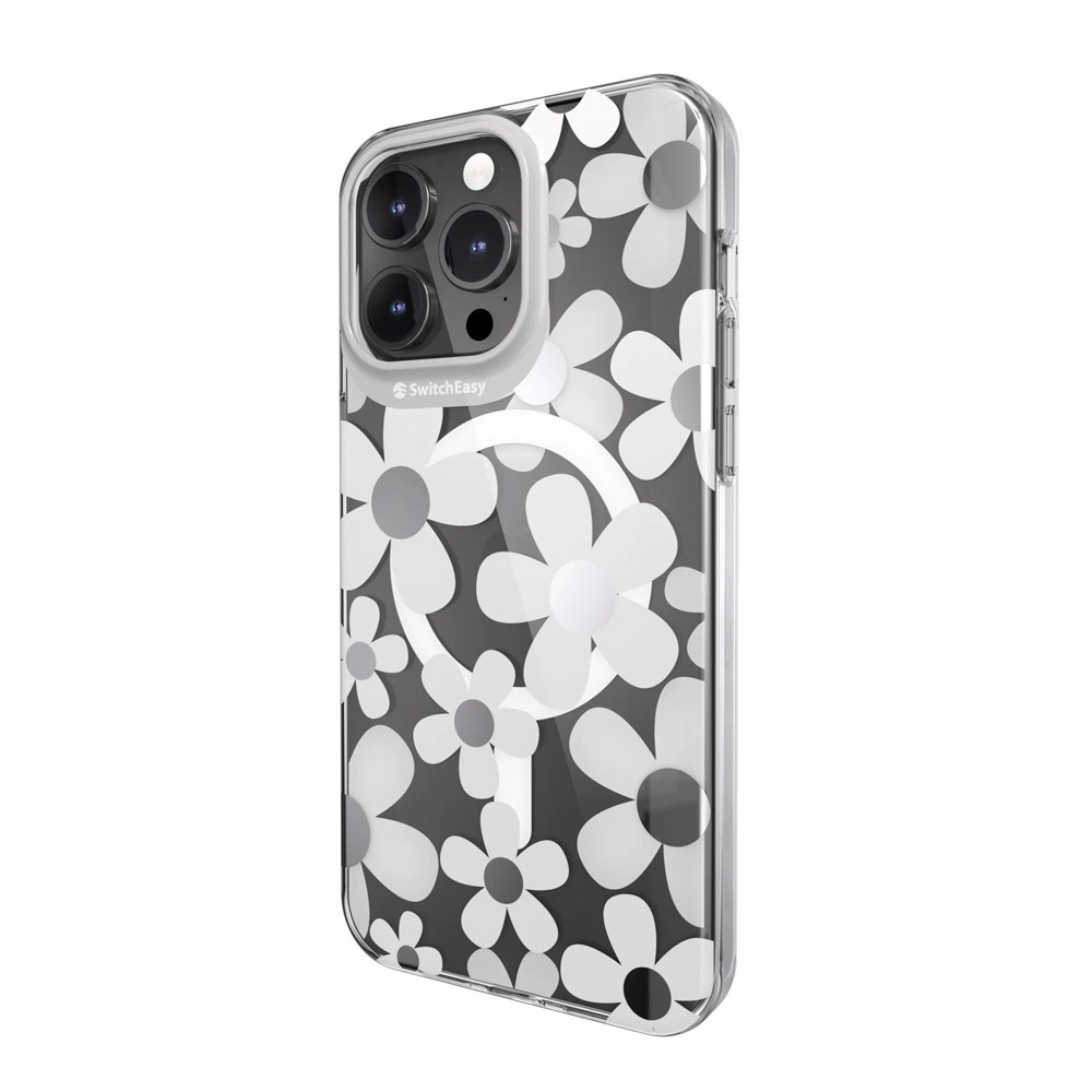 Picture of Apple iPhone 15 Pro Max 6.7 Case | Switcheasy Artist Double In Mold Decoration Fashionable Magsafe Compatible Case for Apple iPhone 15 Pro Max 6.7 (Fleur)