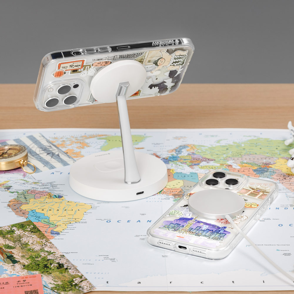 Picture of Apple iPhone 15 Pro 6.1 Case | Switcheasy Travel City Double In Mold Decoration Fashionable Magsafe Compatible Case for Apple iPhone 15 Pro 6.1 (Taipei)