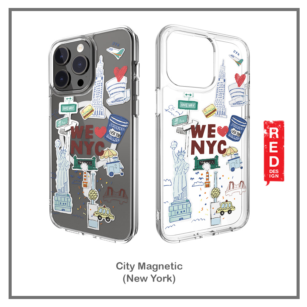 Picture of Apple iPhone 15 Pro Max 6.7 Case | Switcheasy Travel City Double In Mold Decoration Fashionable Magsafe Compatible Case for Apple iPhone 15 Pro Max 6.7 (New York)