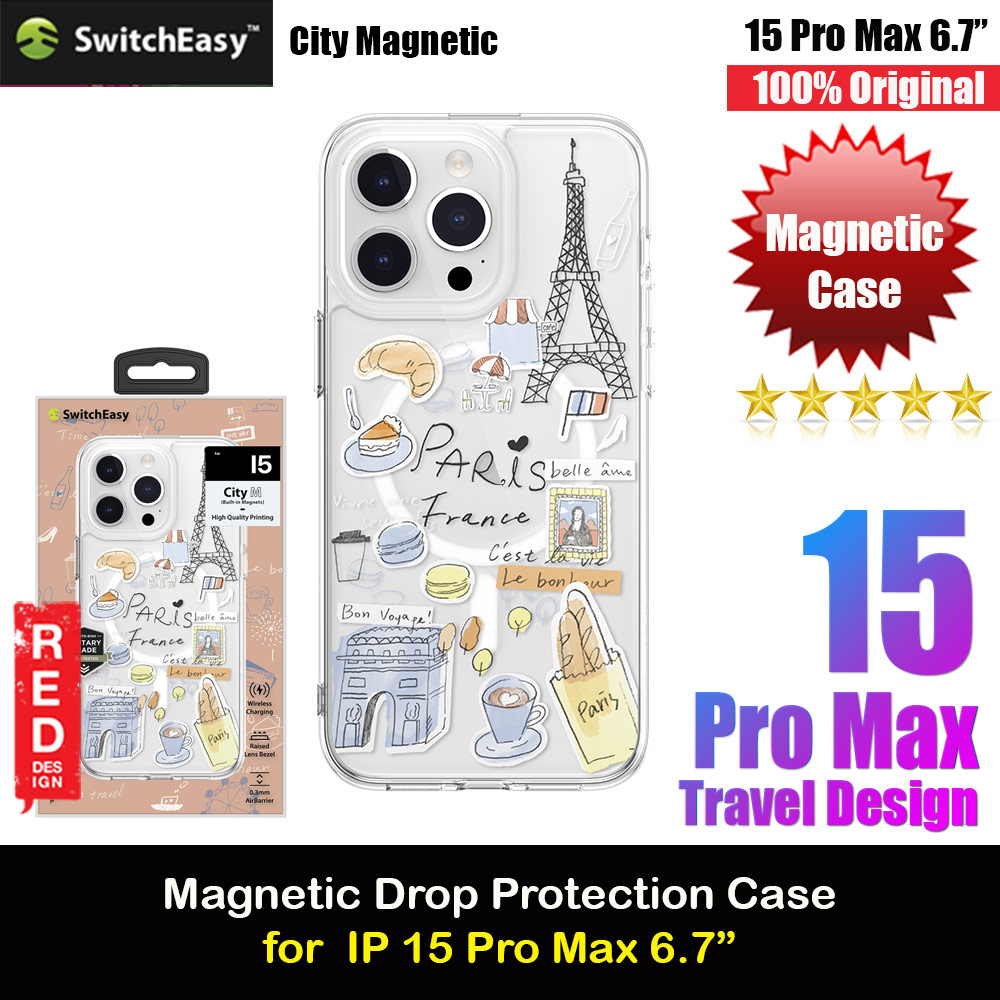Picture of Switcheasy Travel City Double In Mold Decoration Fashionable Magsafe Compatible Case for Apple iPhone 15 Pro Max 6.7 (Paris) Apple iPhone 15 Pro Max 6.7- Apple iPhone 15 Pro Max 6.7 Cases, Apple iPhone 15 Pro Max 6.7 Covers, iPad Cases and a wide selection of Apple iPhone 15 Pro Max 6.7 Accessories in Malaysia, Sabah, Sarawak and Singapore 