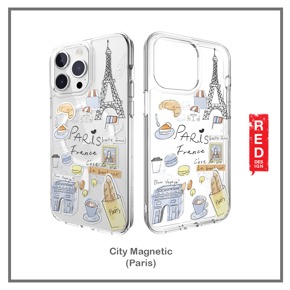 Picture of Apple iPhone 15 Pro Max 6.7 Case | Switcheasy Travel City Double In Mold Decoration Fashionable Magsafe Compatible Case for Apple iPhone 15 Pro Max 6.7 (Paris)