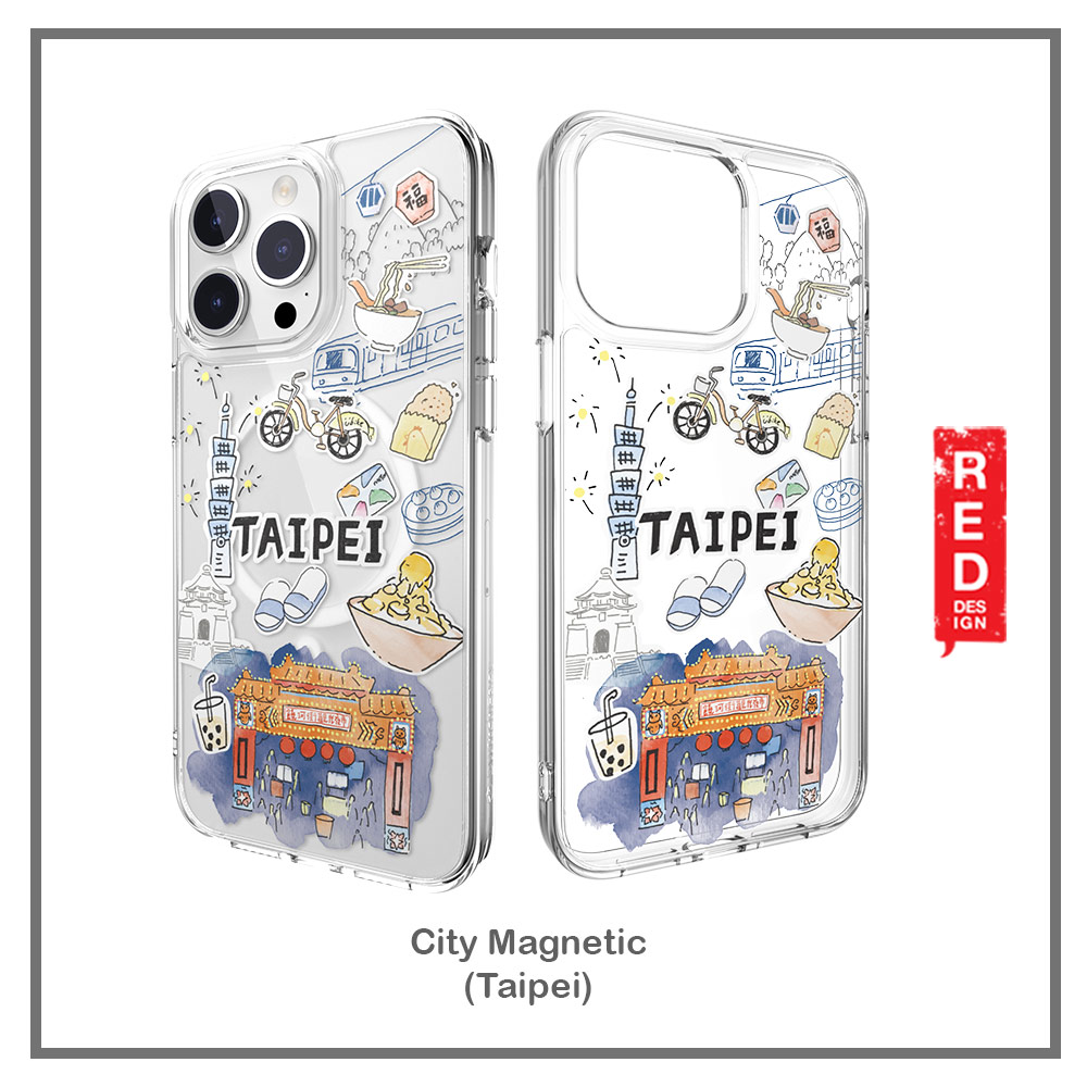 Picture of Apple iPhone 15 Pro 6.1 Case | Switcheasy Travel City Double In Mold Decoration Fashionable Magsafe Compatible Case for Apple iPhone 15 Pro 6.1 (Taipei)