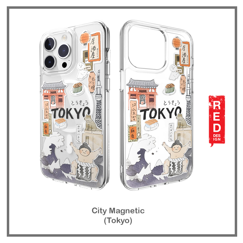 Picture of Apple iPhone 15 Pro 6.1 Case | Switcheasy Travel City Double In Mold Decoration Fashionable Magsafe Compatible Case for Apple iPhone 15 Pro 6.1 (Tokyo)