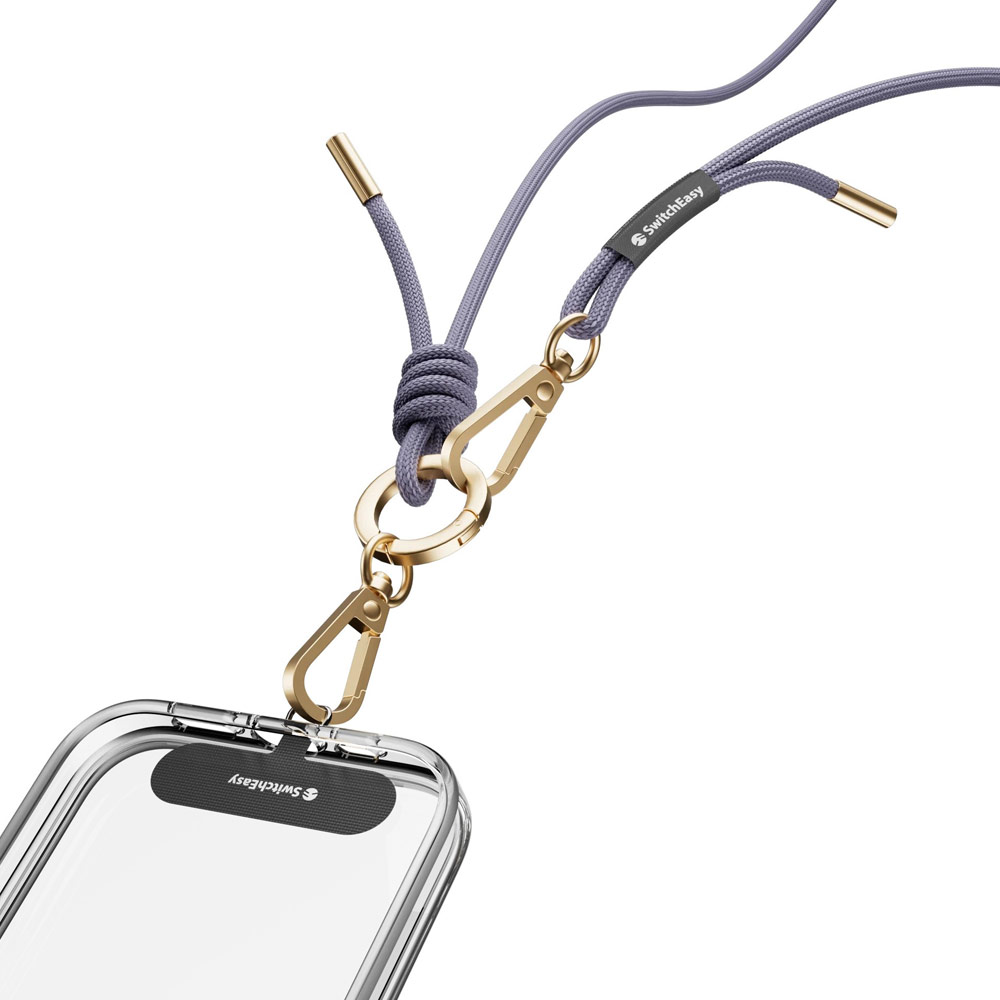 Picture of Switcheasy Easy Strap with Multiple Hang Design Crossbody Lanyard Shoulder Holder Card Link Adjustable Strap for any closed-bottom phone case (British Lavender)